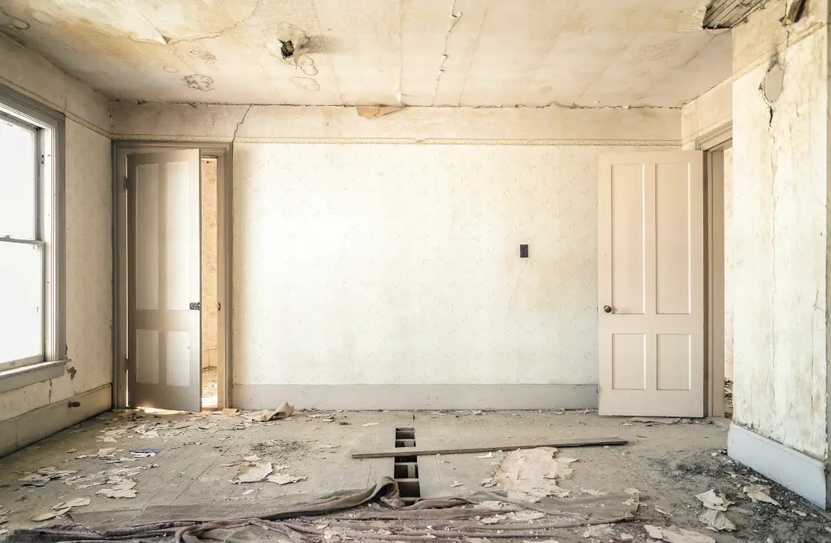 Waste disposal crew managing a cleanout project in West Point